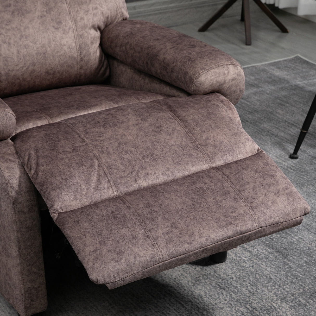 easycomfort easycomfort poltrona relax reclinabile manualmente in tessuto con imbottitura extra marrone