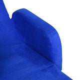 easycomfort easycomfort poltroncina letto 2 in 1 per cameretta bambini con imbottitura e rivestimento flanella blu max 65 kg 47x45x38cm