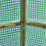 easycomfort easycomfort serra da giardino a tunnel 8x3x2m in pe e acciaio con porta avvolgibile e finestre verde