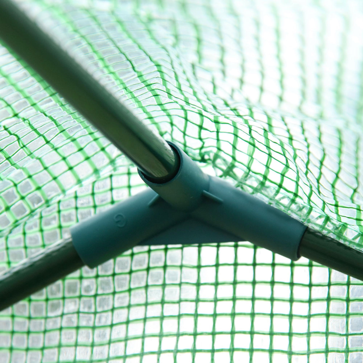 easycomfort easycomfort serra da giardino con porta a cerniera e presa daria 4 funi e paletti inclusi 180x100x168 cm verde