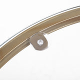 easycomfort easycomfort set 2 pezzi tavolini da caffe design elegante con motivi a cerchio metallo e vetro temperato 41x57cm 36x51cm oro ean 8055776910697