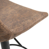 easycomfort easycomfort set 2 sgabelli da bar con schienale poggiapiedi e altezza regolabile stile industriale marrone ean 8054144137940