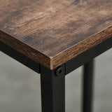 easycomfort easycomfort set tavolo alto con 2 sgabelli e scaffale stile industriale in metallo e legno arredamento moderno bar e cucina marrone rustico ean 8054144139098