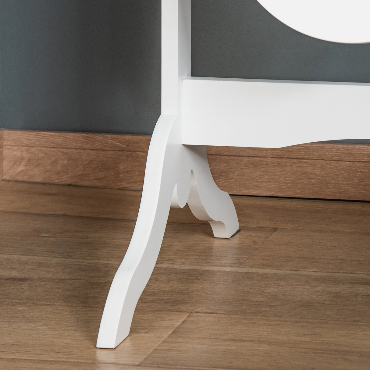 easycomfort easycomfort specchio da terra ovale a figura intera con inclinazione regolabile 47 5x45 5x154 5cm bianco
