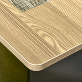 easycomfort easycomfort tavolo pieghevole da pranzo in truciolato con 2 cassetti 1 armadietto max 6 persone 140x76x76 cm