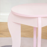 easycomfort easycomfort tavolo trucco per bambini con sgabello in legno toeletta con specchio e cassetto 60x36x88cm rosa