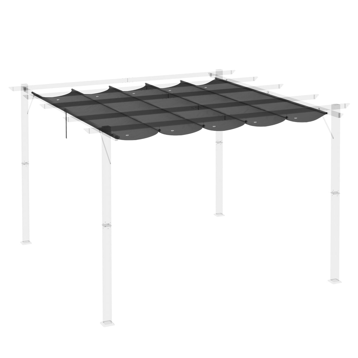 easycomfort easycomfort tettuccio di ricambio per gazebo da giardino 3x3 m con 10 fori copertura in poliestere grigio