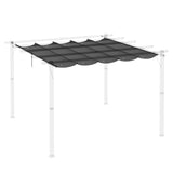 easycomfort easycomfort tettuccio di ricambio per gazebo da giardino 3x3 m con 10 fori copertura in poliestere grigio