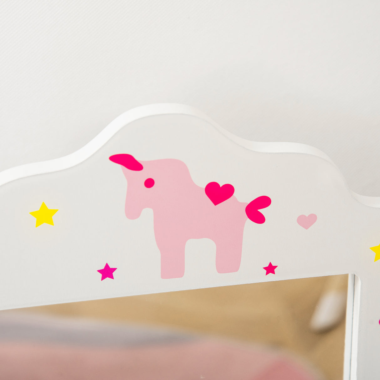 easycomfort easycomfort toeletta per bambini con sgabello tavolo trucco con triplo specchio e cassetto 63x40x85 5cm bianco