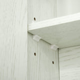 easycomfort easycomfort armadietto con specchio a 4 sezioni con ripiani regolabili specchiera bagno in legno e vetro 90x15x75 cm bianco