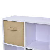 immagine-9-easycomfort-easycomfort-armadietto-libreria-in-legno-bianco-8-ripiani-e-4-cassetti-pieghevoli-in-tessuto-grigio-e-marrone-ean-8054111848756