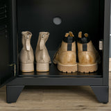 easycomfort easycomfort armadietto metallico stile industriale a unanta per ingresso e camera 43x50x180cm nero