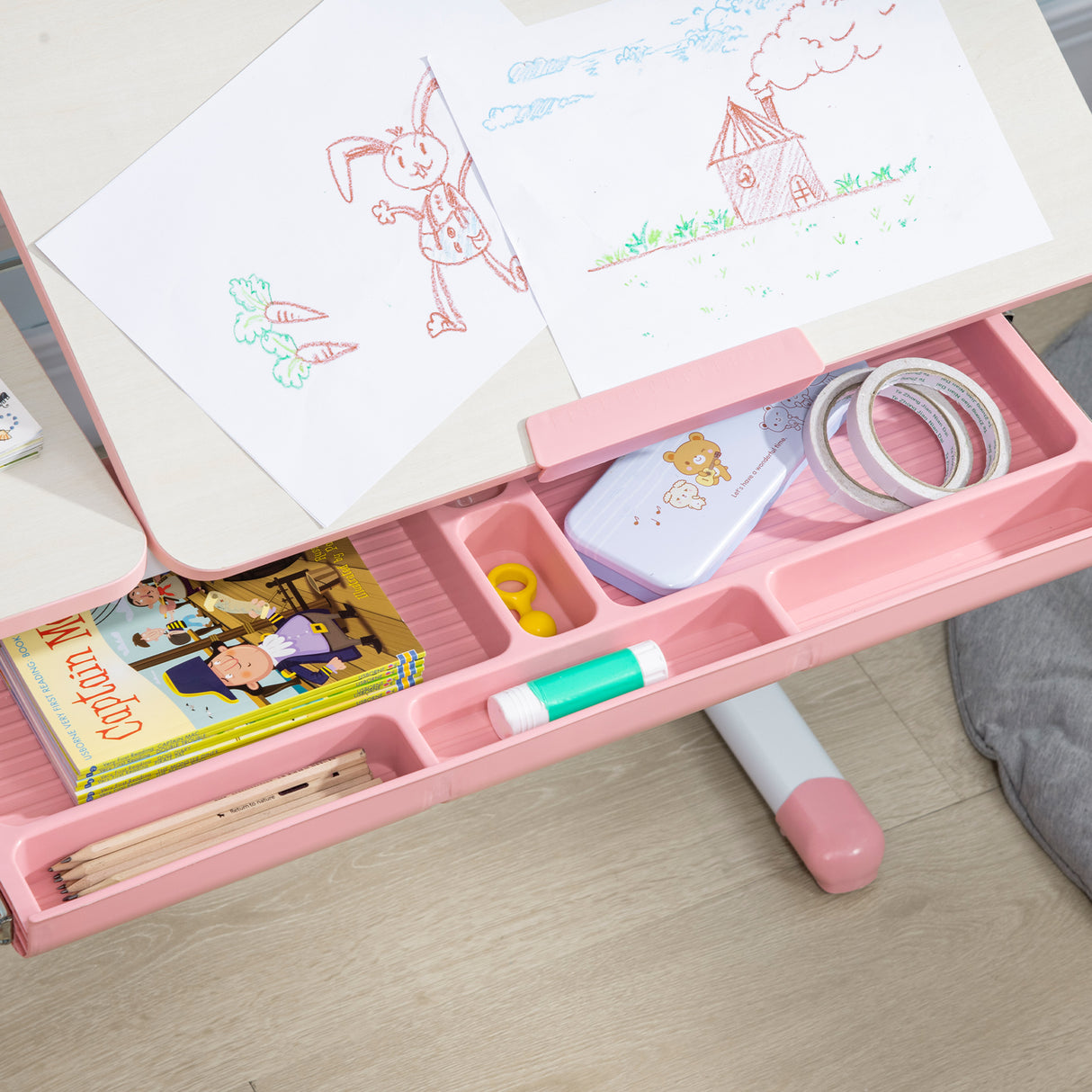 immagine-9-easycomfort-easycomfort-banco-scuola-con-sedia-per-bambini-3-12-anni-altezza-regolabile-e-piano-inclinabile-rosa