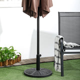 easycomfort easycomfort base per ombrellone da giardino rotonda effetto rattan 45cm peso da 9 5kg nero