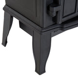 easycomfort easycomfort camino da terra elettrico potenza 1000w 2000w con effetto fiamma luminosita regolabile ferro e vetro 392356 5cm ean 8054144130767