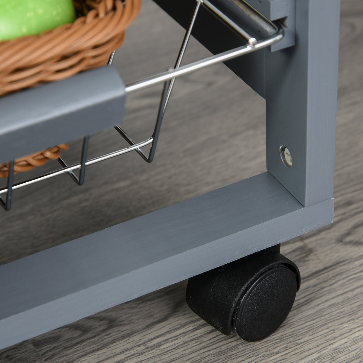 immagine-9-easycomfort-easycomfort-carrello-da-cucina-in-grigio-scuro-con-1-cassetto-e-4-cestelli-metallici