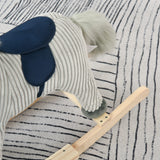 easycomfort easycomfort cavallo a dondolo per bambini 3 6 anni con suoni in peluche 73x35x64cm grigio