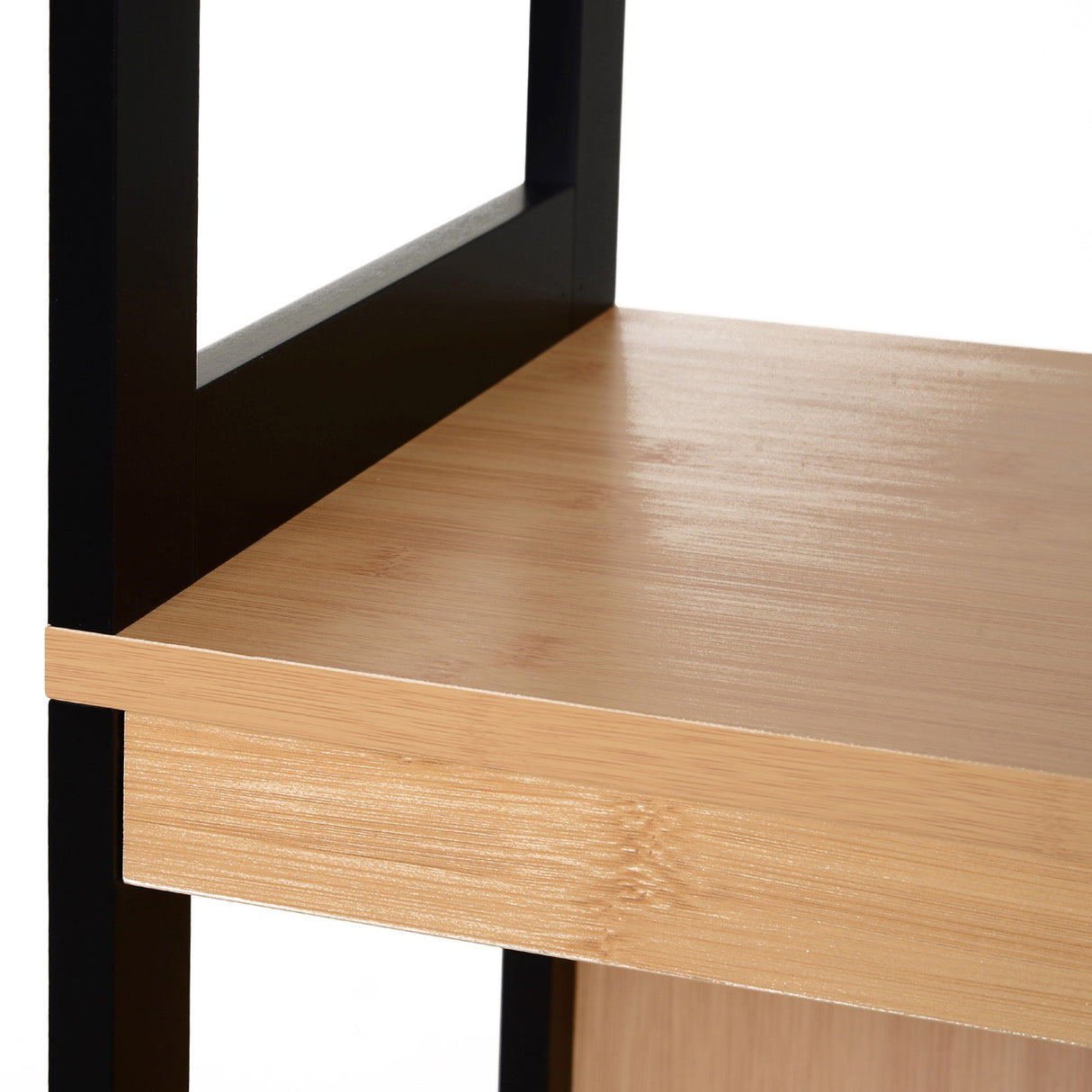 easycomfort easycomfort colonna bagno con 2 cassetti e 3 vani aperti in legno mdf e bambu 30x30x144 3 cm