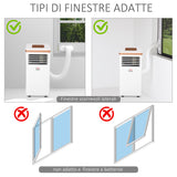 easycomfort easycomfort condizionatore portatile deumidificatore con telecomando timer 24h e 2 velocita 1122w classe energetica a 10000btu 35 5x34x70cm bianco