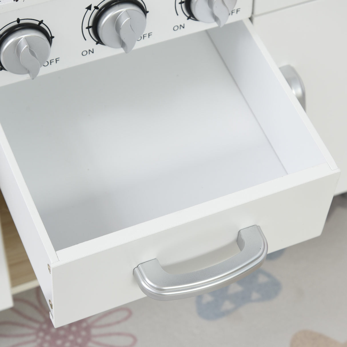 easycomfort easycomfort cucina giocattolo in legno per bambini con lavandino e fornelli pentole e utensili in acciaio 74x30x81cm bianco