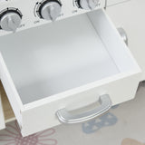 easycomfort easycomfort cucina giocattolo in legno per bambini con lavandino e fornelli pentole e utensili in acciaio 74x30x81cm bianco
