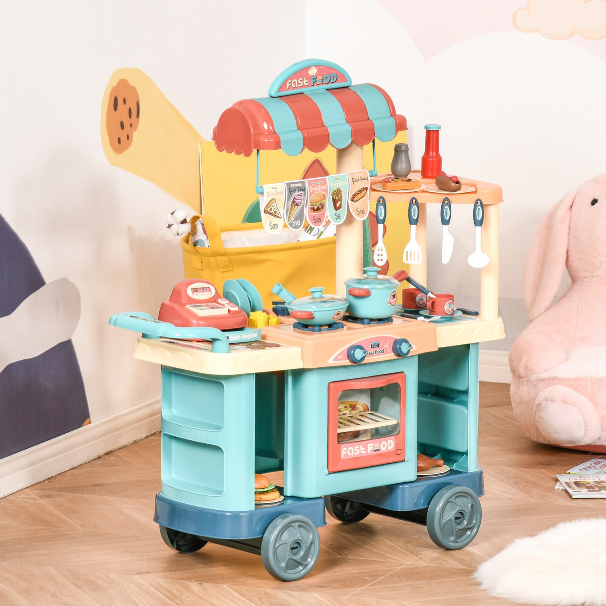 immagine-9-easycomfort-easycomfort-cucina-giocattolo-per-bambini-3-6-anni-caffetteria-ristorante-con-50-accessori-inclusi-79-5-x-33-x-90-5cm