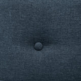 easycomfort easycomfort divano 2 posti con rivestimento in tessuto e 2 cuscini 135x74x82cm blu scuro