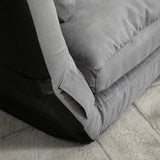 easycomfort easycomfort divano da terra pieghevole a lettino schienale reclinabile su 7 livelli e cuscini divano moderno per tv giochi lettura yoga ufficio 130x73x60 cm grigio chiaro ean 8055776914688