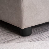 easycomfort easycomfort divano letto 3 posti con chaise longue contenitore in tessuto 217x134x85cm grigio