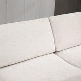 easycomfort easycomfort divano letto 3 posti in tessuto con poggiapiedi e schienale a 5 reclinazioni 213x91x83cm crema