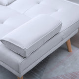 easycomfort easycomfort divano letto 3 posti stile scandinavo reclinabile con tavolino a ribalta 181x77x88 cm grigio ean 8054144132129