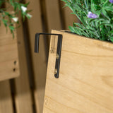 easycomfort easycomfort fioriera da esterno verticale in legno con 3 vasi rimovibili 60x16x80cm