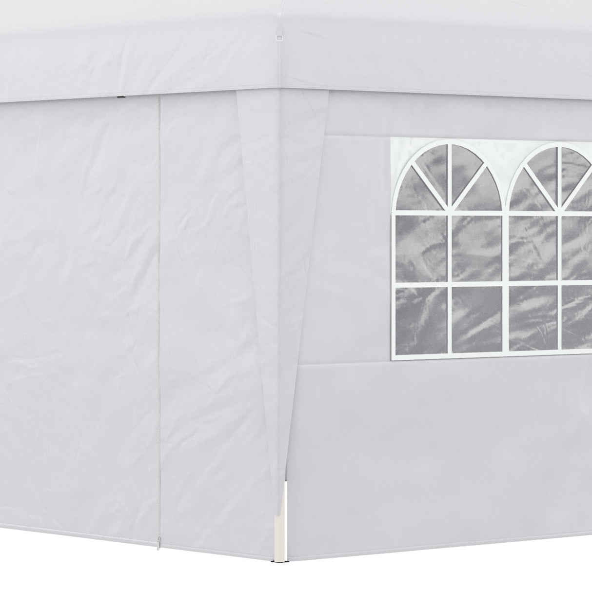 easycomfort easycomfort gazebo pieghevole 3x3 m con altezza regolabile con design pop up e finestre bianco