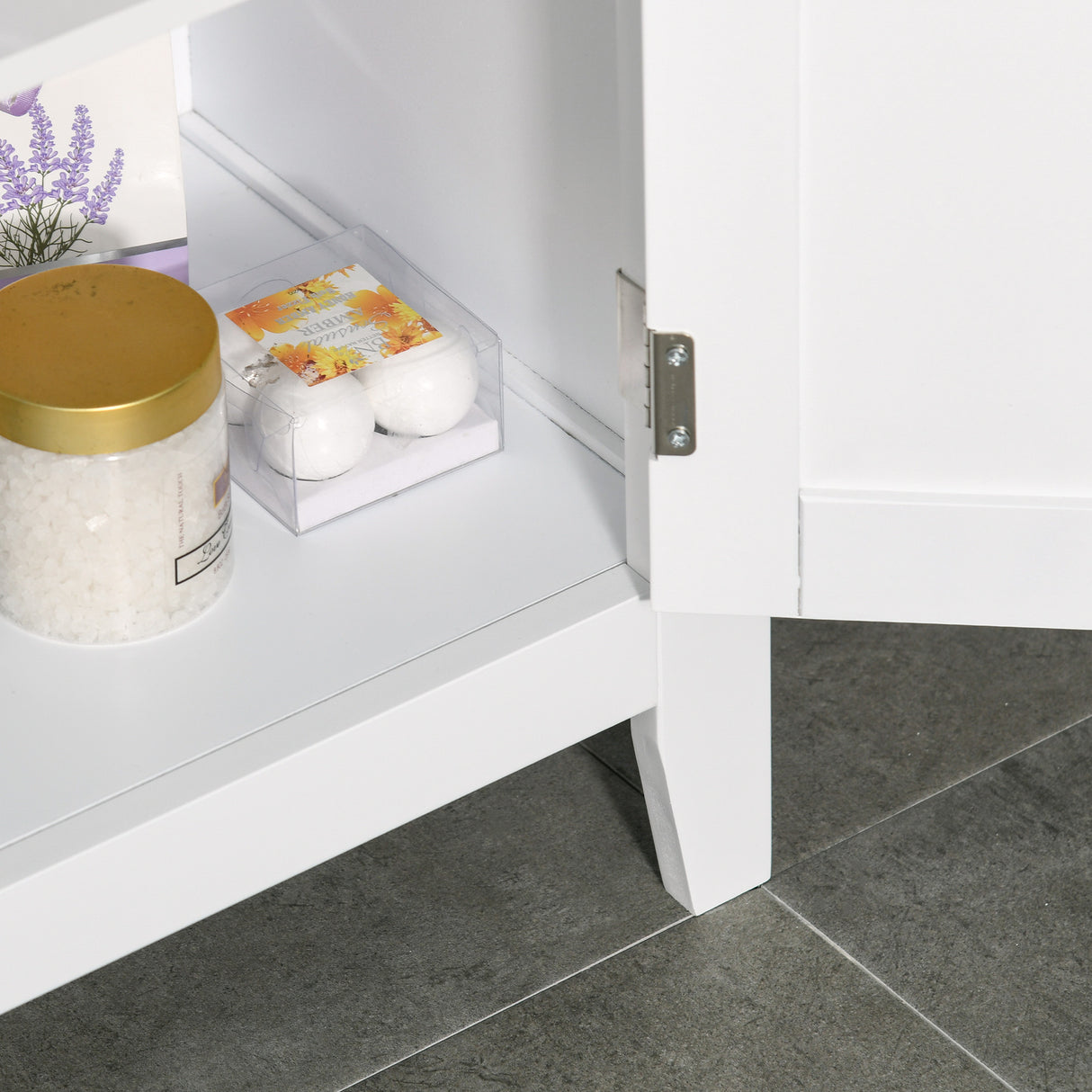 easycomfort easycomfort mobile bagno con mensole regolabili e armadietto 2 ante mobiletto bagno multiuso in legno bianco 50x30x93cm