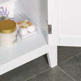 easycomfort easycomfort mobile bagno con mensole regolabili e armadietto 2 ante mobiletto bagno multiuso in legno bianco 50x30x93cm