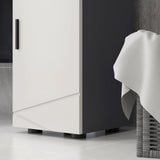 easycomfort easycomfort mobiletto bagno in truciolato con cassetto e armadietto a 2 livelli regolabili 30x30x82 cm grigio