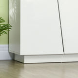 easycomfort easycomfort mobiletto multiuso in truciolato bianco a 5 livelli con ripiano regolabile su 3 livelli 150x40x88 cm