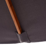 easycomfort easycomfort ombrellone da giardino inclinabile 2x1 5 m con 6 stecche e palo in legno di abete grigio scuro