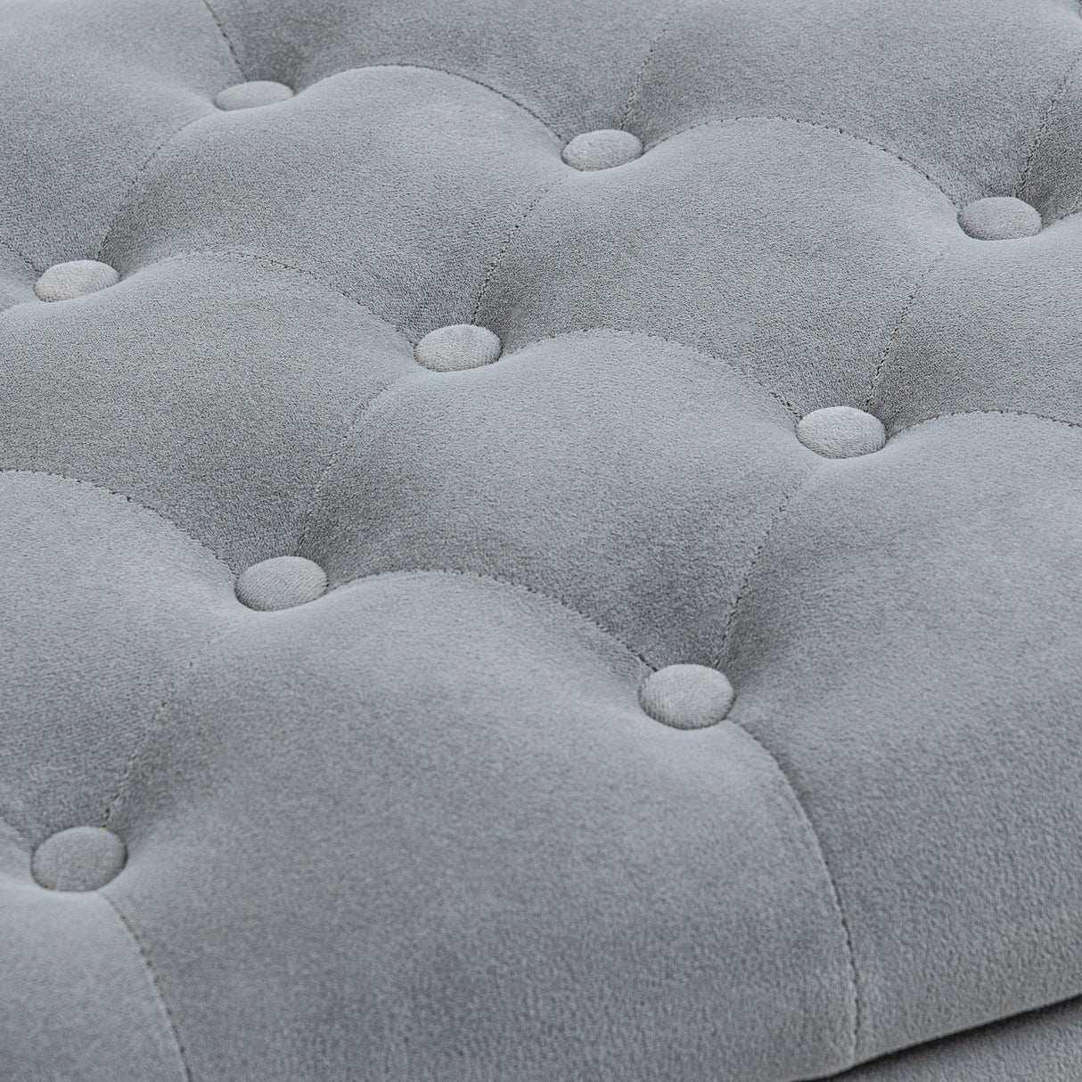 easycomfort easycomfort panca fondo letto in tessuto vellutato con spazio portaoggetti e braccioli 126x48 5x57 cm grigio