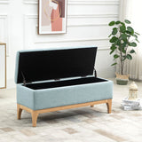 easycomfort easycomfort panca imbottita contenitore in tessuto con design scandinavo 110x39x45acm azzurro