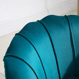 easycomfort easycomfort poltrona di design stile vintage imbottita in velluto 79x77x77cm verde petrolio ean 8054144138367