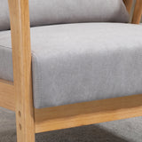 easycomfort easycomfort poltrona moderna con rivestimento vellutato e struttura in legno 68x75x78cm grigio