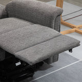 easycomfort easycomfort poltrona relax alzapersona reclinabile con poggiapiedi rivestimento in tessuto grigio