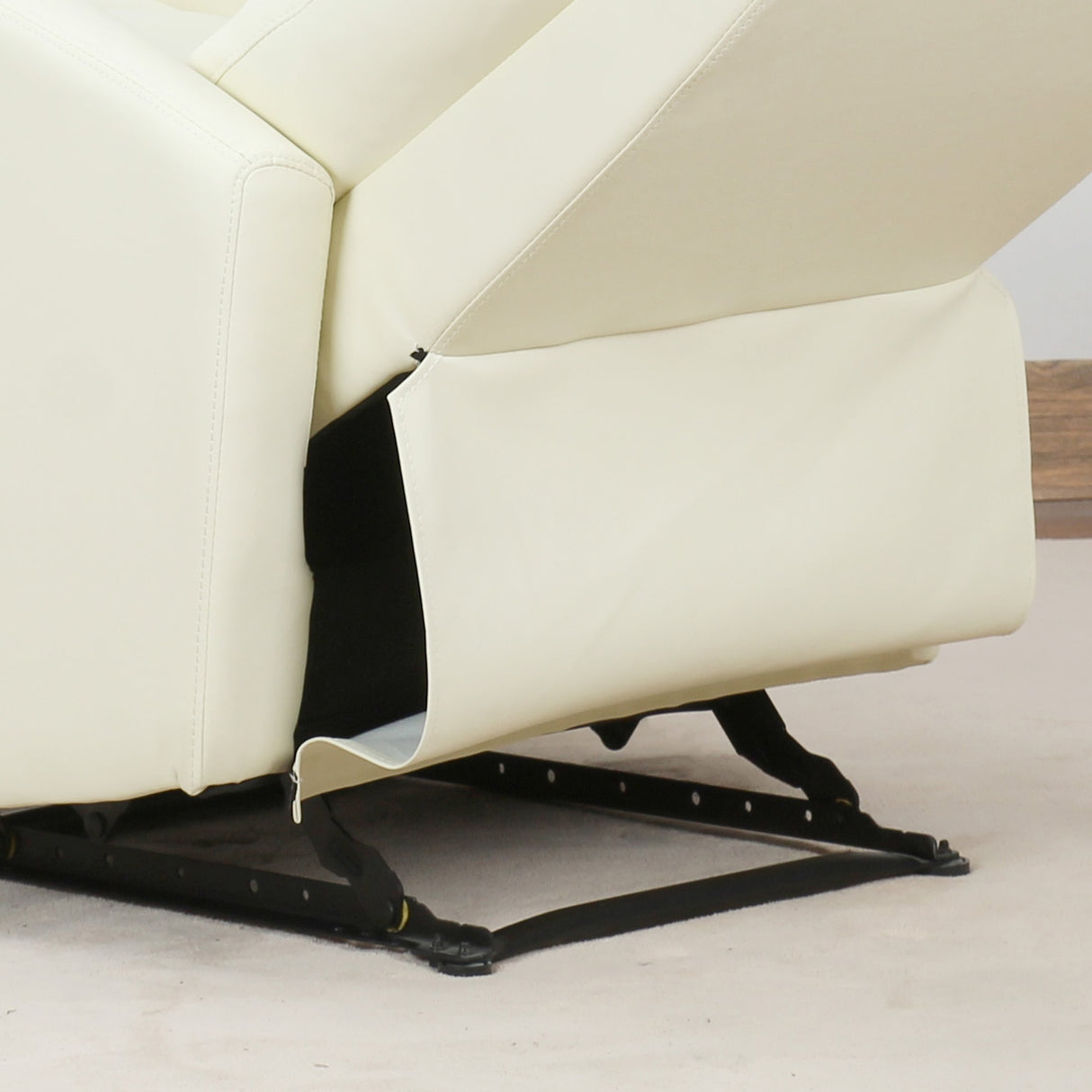 easycomfort easycomfort poltrona relax reclinabile 165 con poggiapiedi regolabile ergonomica in pelle pu 65 92 100cm crema ean 8055776911489