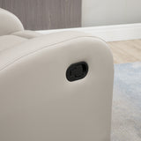 easycomfort easycomfort poltrona relax reclinabile con seduta imbottita e poggiapiedi per casa e ufficio 80x91x102 cm grigio