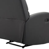 easycomfort easycomfort poltrona relax reclinabile con seduta imbottita e poggiapiedi per casa e ufficio in pelle pu 80x91x102 cm nera ean 8055776911762