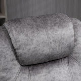 easycomfort easycomfort poltrona relax reclinabile manualmente in tessuto con imbottitura extra grigio