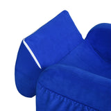 easycomfort easycomfort poltroncina letto 2 in 1 per cameretta bambini con imbottitura e rivestimento flanella blu max 65 kg 47x45x38cm