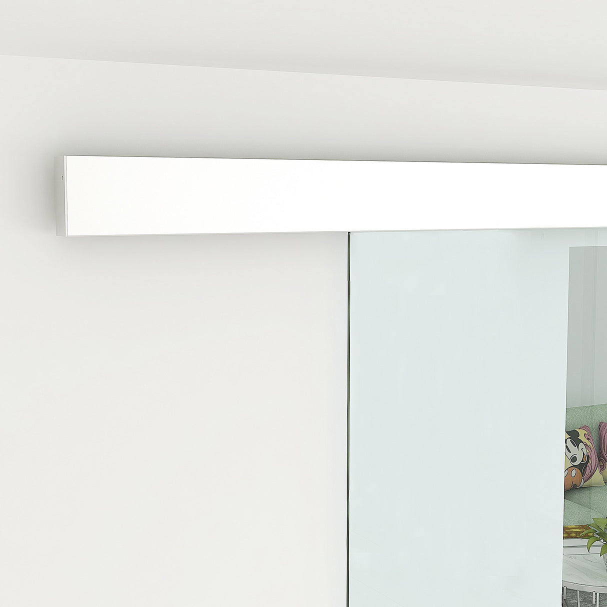 easycomfort easycomfort porta scorrevole in vetro trasparente con binario e maniglia in alluminio per bagno cucina studio 210x75x0 8cm ean 8054144133218