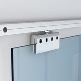 easycomfort easycomfort porta scorrevole interna in vetro smerigliato e satinato con binario b2 e maniglia per bagno cucina studio vetro 205x 102 5x 08cm ean 8055776910413